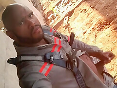 Alone In Construction Excited With Ppe