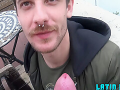 Handjob Under A Bomber Jacket